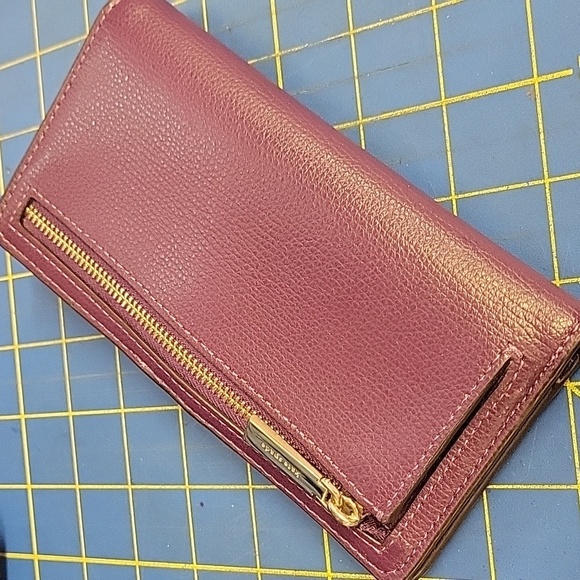 Kate Spade Laurel Way Large Wallet Purple w Gold Accent Wallet - Picture 6 of 12